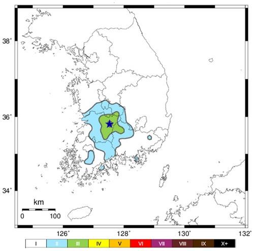 전북 장수군서 규모 3.5 지진…전국에 긴급<b>재난문자</b>(종합)