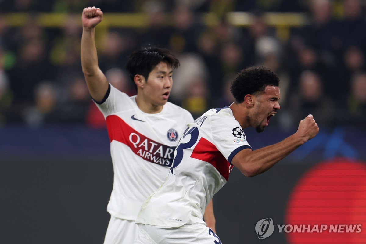 '<b>이강인</b> 68분' PSG, 도르트문트와 1-1 무승부 …UCL <b>16강</b> 턱걸이