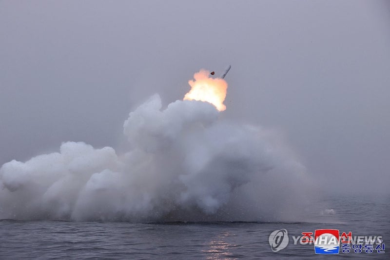 북 "김정은 어제 잠수함<b>발사순항미사일</b>·핵잠수함 건조 지도"(종합)