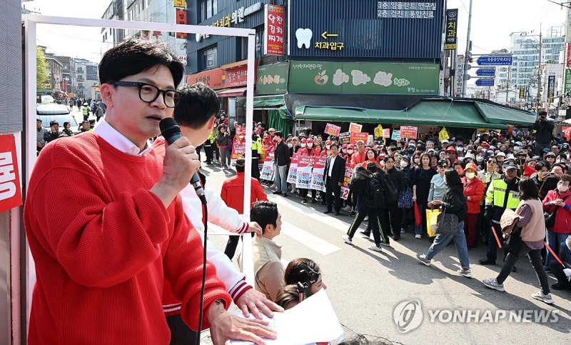 한동훈 비대위원장, <b>구자룡</b> 후보 지원유세