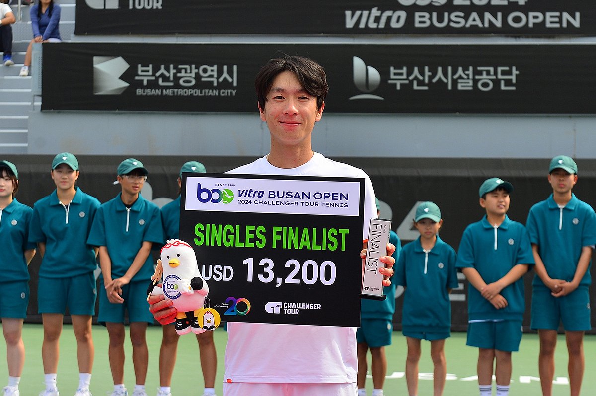 홍성찬, <b>부산오픈</b> 챌린저 <b>테니스</b> 준우승