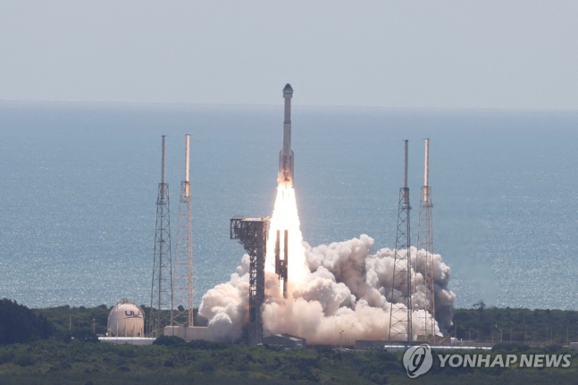 5일(현지시간) 발사된 보잉 우주선 '스타라이너'
[로이터=연합뉴스. 재판매 및 DB 금지]