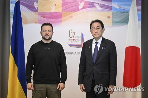 Kishida-Zelensky, Meeting during G7 Summit in May last year [AP Yonhap News Archive. Redistribution and modification prohibited]