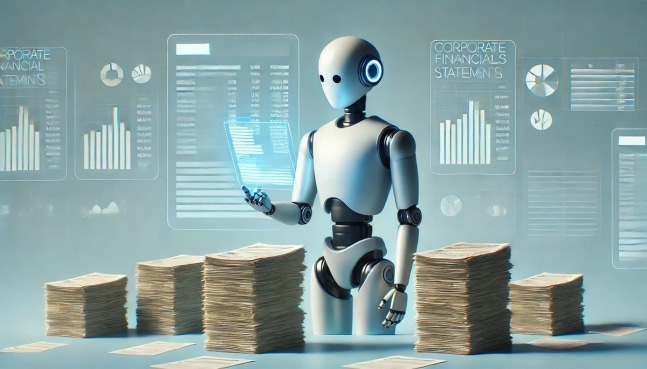 재무제표를 분석하는 로봇(일러스트)
[생성AI 챗GPT 제작] 