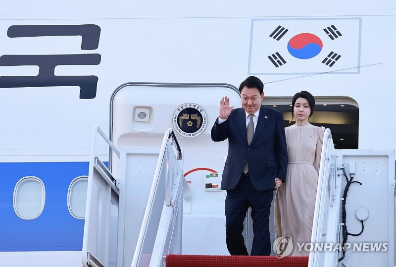 尹<b>대통령</b>, 워싱턴DC 도착…나토 정상회의 참석