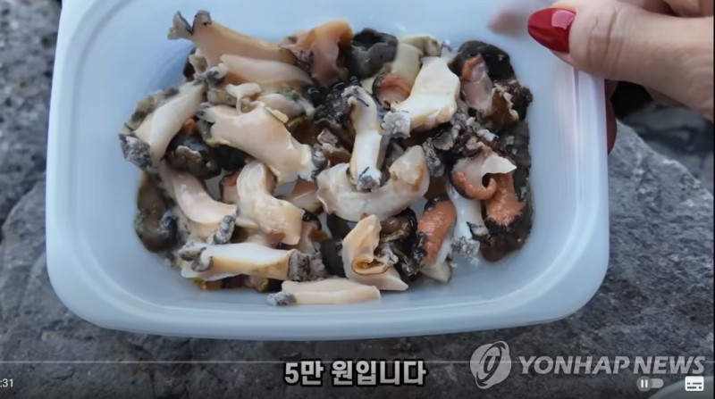 용두암 갯바위 '<b>바가지</b>' 전복 소라…"더구나 횟집서 사온 것"
