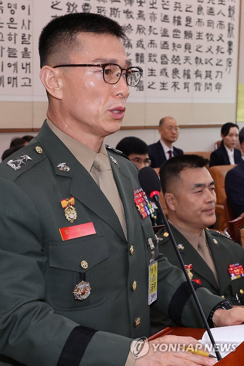 증인선거 거부한 <b>임성근</b> 전 <b>사단장</b>