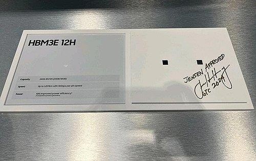 Jensen Huang's signature on Samsung HBM3E
[Capture of Samsung Electronics' Executive SNS. Redistribution and DB Prohibition] photo@yna.co.kr 