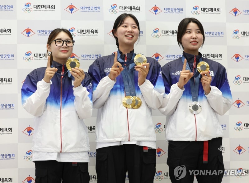 <b>양궁</b> <b>금메달</b> 싹쓸이한 한국 <b>양궁 대표팀</b>