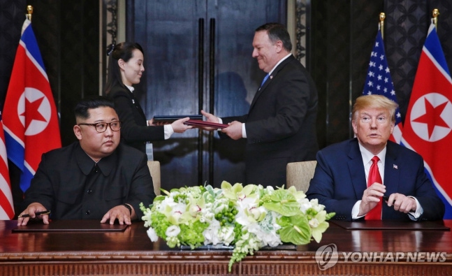 Former US President Donald Trump during the 2018 North Korea-US Summit [EPA News Joint Data Photo/Stray Times]