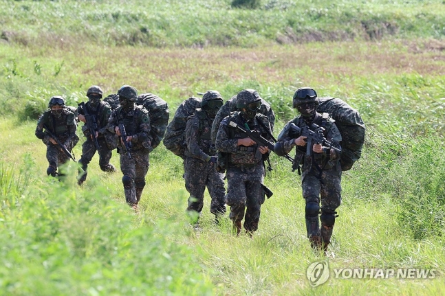 UFS 훈련에 참가한 장병들
[연합뉴스 자료사진]