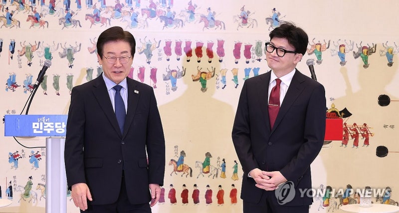 <b>한동훈</b>·<b>이재명</b> 첫 회담