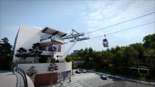 '명동역서 정상까지 5분' <b>남산곤돌라</b> 착공…2026년 운행(종합)
