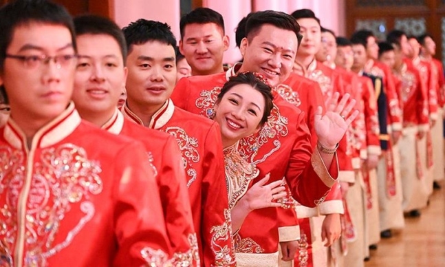 Beijing's joint wedding 
[Global Times Korea Capture. Redistribution and DB Prohibition]