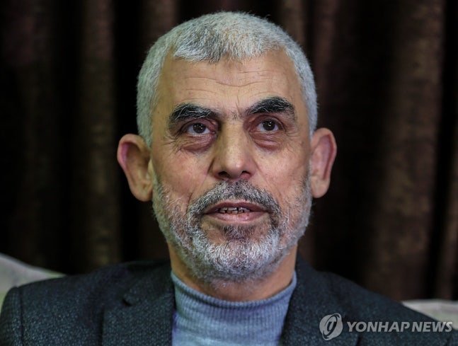 Yahya Sinwar [Gaza EPA Yonhap News File Photo. Redistribution and DB Prohibition]