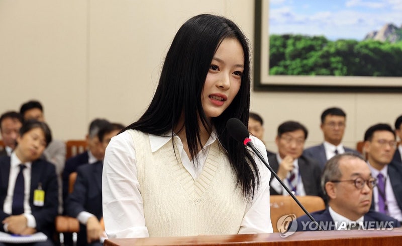 뉴진스 <b>하니</b>, <b>국감</b>서 눈물로 따돌림 호소…"우린 다 인간인데"