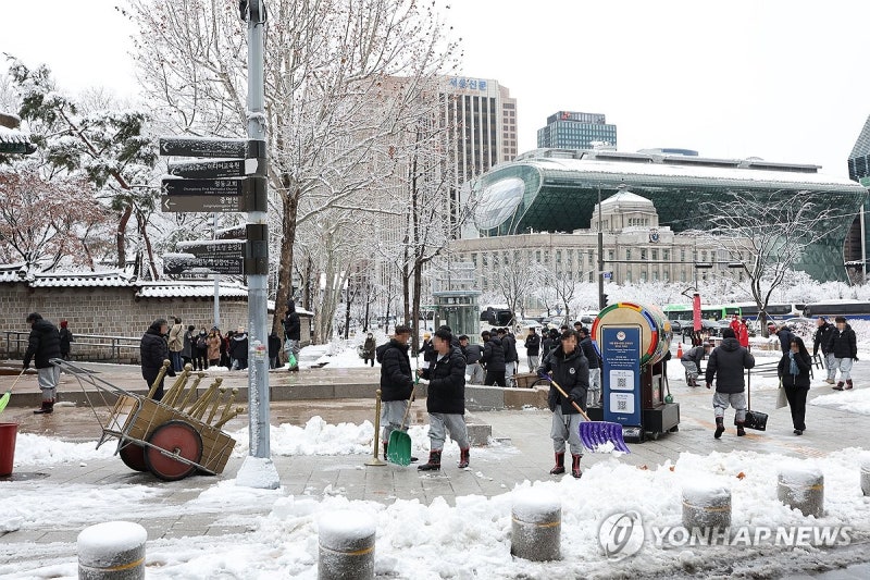 <b>서울시</b>, 대설에 제설대책 2단계로 격상…1만명 투입 총력대응
