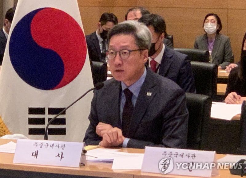 <b>주중대사</b>관 직무대리 체제로…<b>정재호</b> <b>대사 이임</b>식(종합)
