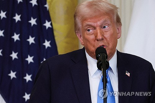 발언하는 트럼프 미국 대통령 [로이터 연합뉴스 자료사진. 재판매 및 DB 금지]