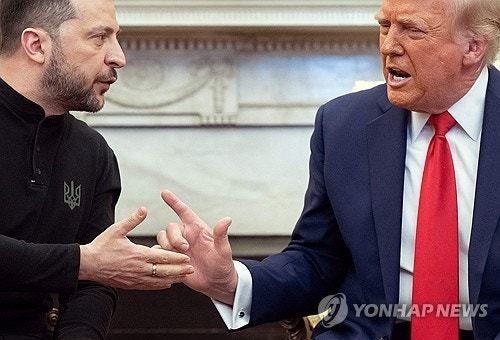 <b>트럼프</b>·<b>젤렌스키</b>, 충돌끝에 정상<b>회담</b> 파국…광물협정 '노딜'(종합2보)