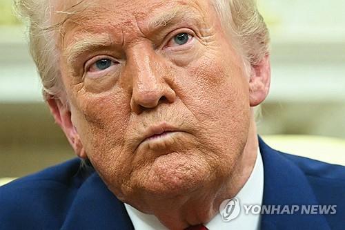 트럼프 대통령<br />
[AFP=연합뉴스. 재판매 및 DB 금지]