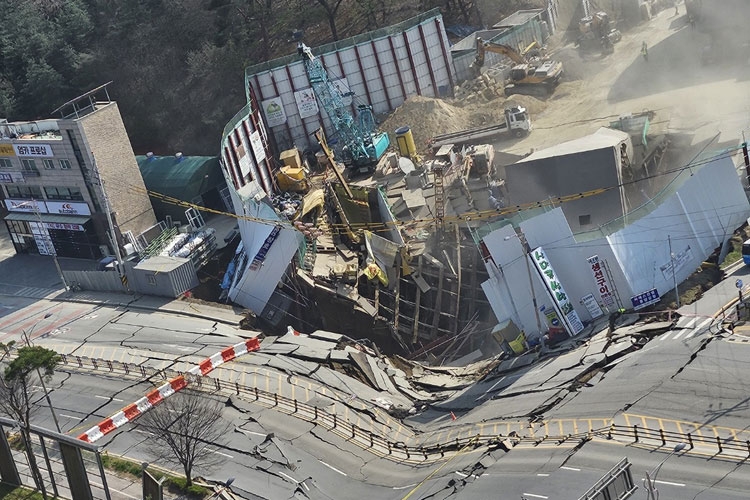 광명 신안산선 공사장 지하 붕괴 [독자 제공. 재판매 및 DB 금지]