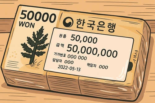 5만원권 뭉칫돈 삽화. 기사 내용과 직접적 연관이 없습니다.[챗GPT 제작]