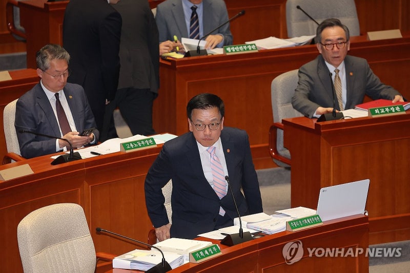 <b>예결위</b> 참석한 <b>최상목 부총리</b>