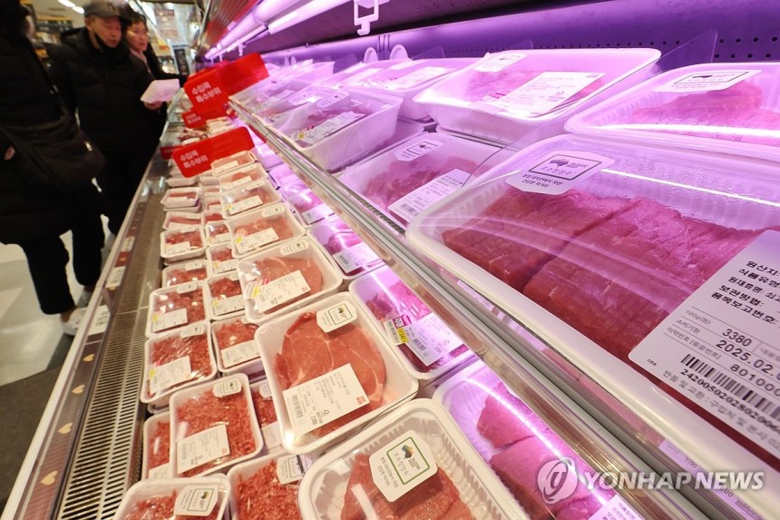 수입 육류 판매대 [연합뉴스 자료 사진]