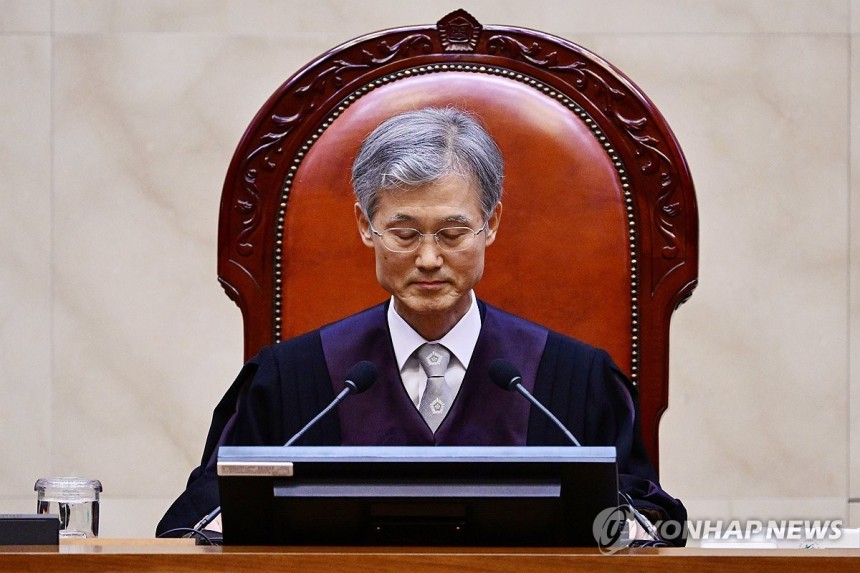 이재명 후보 상고심 선고에 참석한 조희대 대법원장
(서울=연합뉴스) 조희대 대법원장이 1일 서울 서초구 대법원에서 열린 더불어민주당 이재명 대선 후보의 공직선거법 위반 사건 상고심 선고에 참석해 있다. 2025.5.