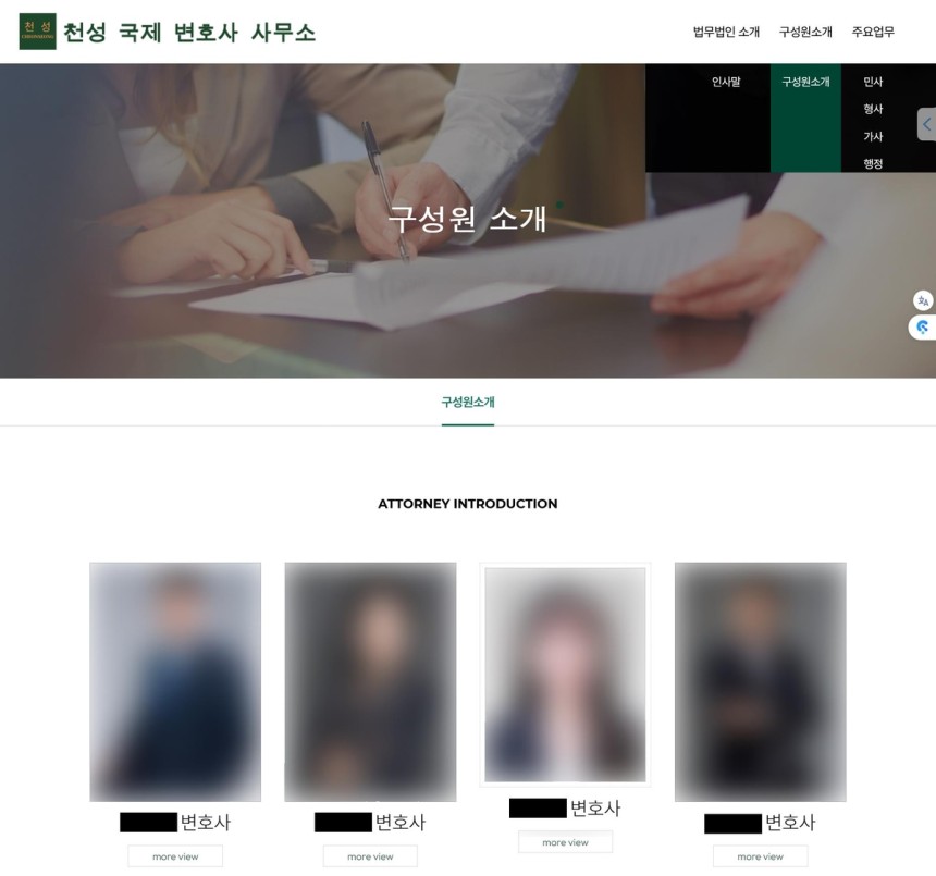가짜 법률사무소 홈페이지 [홈페이지 갈무리.재판매 및 DB 금지]