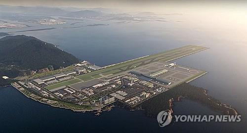 부산시가 지난해 1월 개최한 가덕도신공항 비전과 전략 선포식에서 선보인 가덕도신공항 홍보 영상.[부산시 제공,<a href=