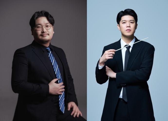 작곡가 김신(왼쪽)과 지휘자 정한결 [국립심포니오케스트라 제공.재판매 및 DB금지]