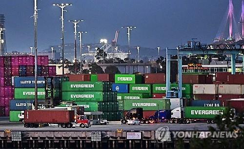 로스앤젤레스항의 컨테이너 [AFP 연합뉴스 자료사진.재판매 및 DB 금지]