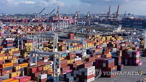 미국 로스앤젤레스항의 중국산 수입품 컨테이너 [로이터 연합뉴스 자료사진.재판매 및 DB 금지]