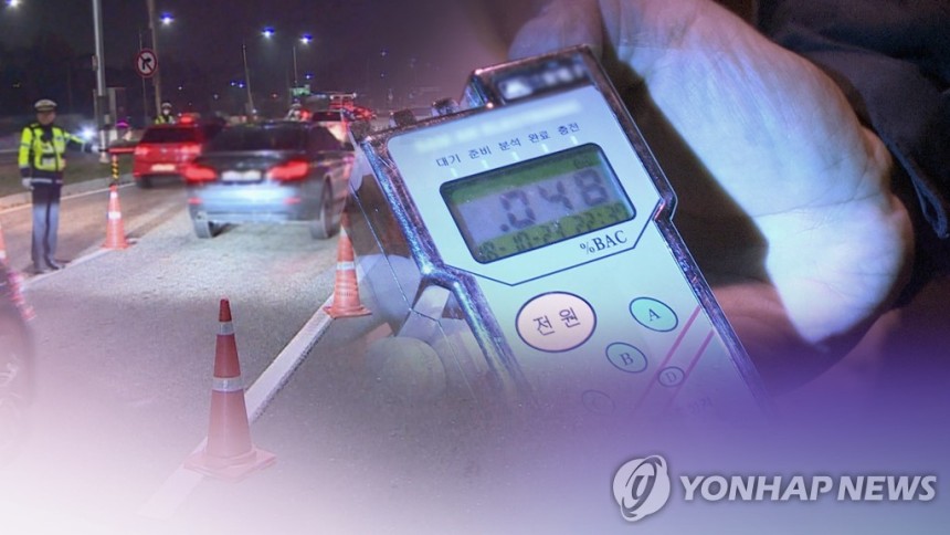 음주 측정
[연합뉴스TV 제공]