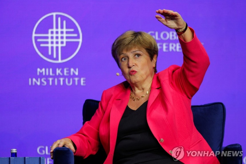 크리스탈리나 게오르기에바 국제통화기금(IMF) 총재
[로이터=연합뉴스. 재판매 및 DB 금지]