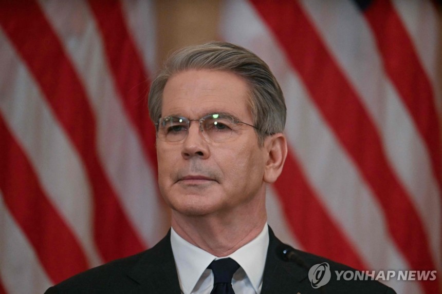 베선트 미국 재무부 장관 [AFP 연합뉴스 자료사진.재판매 및 DB 금지]