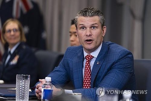 피트 헤그세스 미 국방장관 [AP 연합뉴스 자료사진.재판매 및 DB 금지]