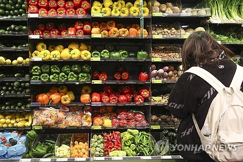 미국 뉴욕의 한 식료품점 [EPA 연합뉴스 자료사진.재판매 및 DB 금지]