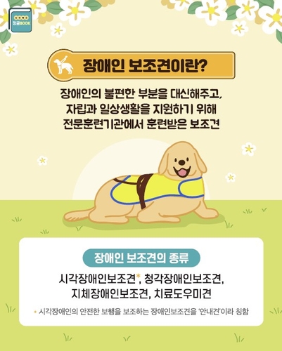장애인 보조견 홍보문 [대전시 제공.재판매 및 DB 금지]