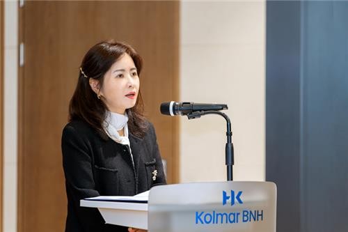 발언 중인 윤여원 콜마비앤에이치 대표 [콜마비앤에이치 제공,<a href=