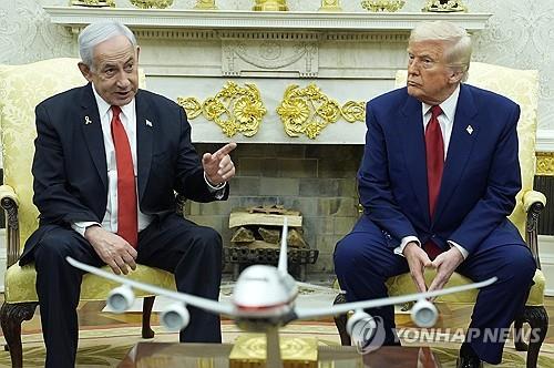 네타냐후 총리(좌)와 트럼프 대통령 [EPA=연합뉴스 자료사진.재판매 및 DB 금지]