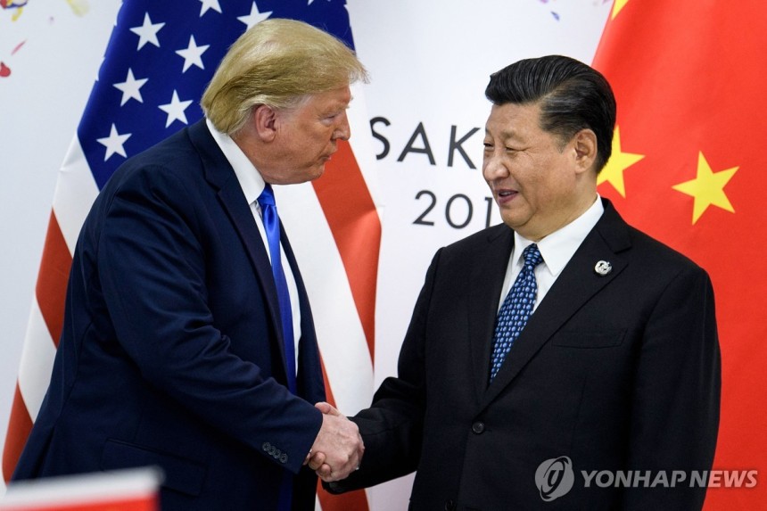 2019년 만난 트럼프 미국 대통령(왼쪽)과 시진핑 중국 국가주석
[AFP=연합뉴스 자료사진. 재판매 및 DB 금지]