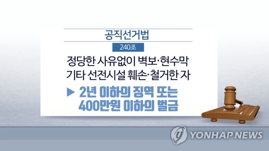 공직선거법(CG)
[연합뉴스TV 제공]