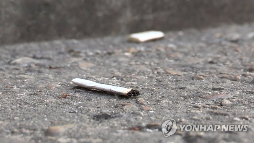 담배꽁초
[연합뉴스TV 제공]