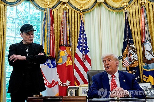 백악관에서 기자회견 한 트럼프 대통령과 일론 머스크
[로이터=연합뉴스 자료사진. 재판매 및 DB금지]