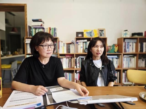 연합뉴스와 인터뷰 중인 권희정 소장(왼쪽)과 배진시 대표(오른쪽)
[윤근영 기자 촬영]