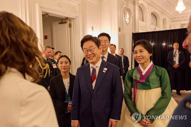 李<b>대통령</b> '<b>G7</b> 환영 <b>리셉션</b>'…"관세협상·韓 민주주의 회복 화제"(종합)