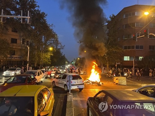 이란에서 벌어졌던 반정부 시위(2022년)
연합뉴스 자료사진